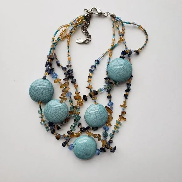 NWOT fun and Beautiful Statement Necklace. - Picture 2 of 9